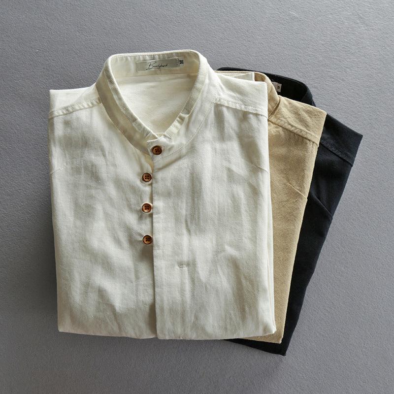 Men's Long Sleeve Standard Collar Shirt
