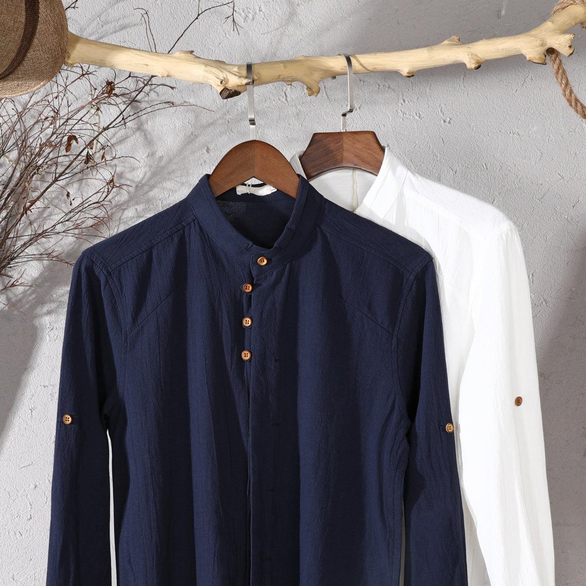 Men's Long Sleeve Standard Collar Shirt