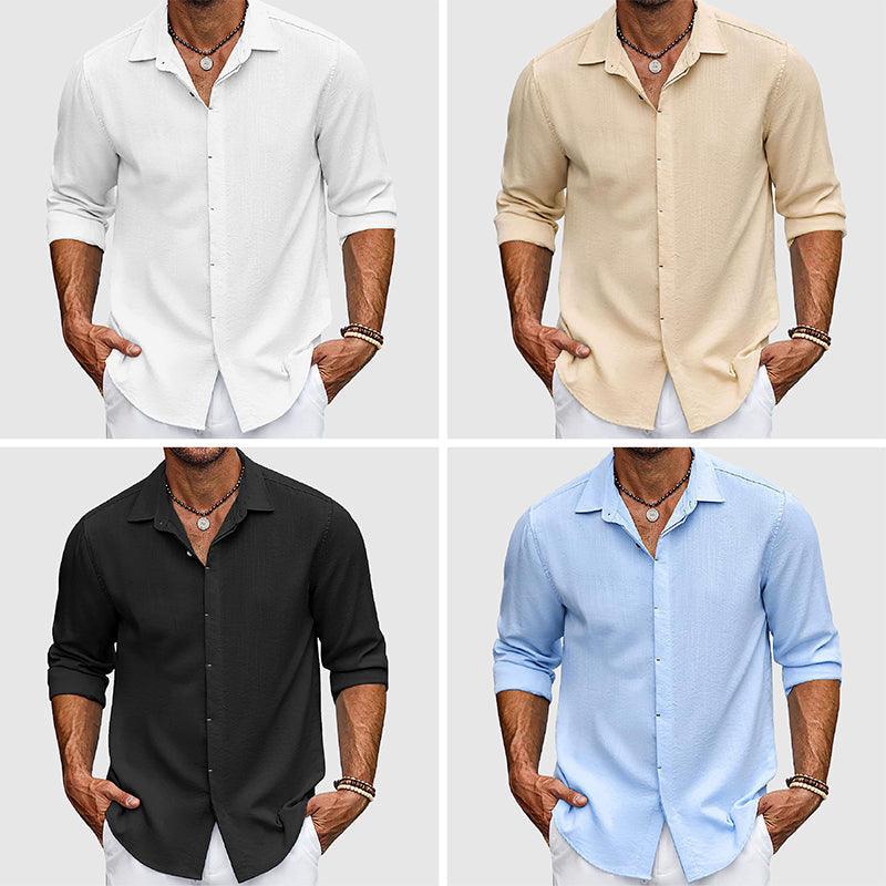 Men's Long Sleeve Dress Shirt Elegant Style