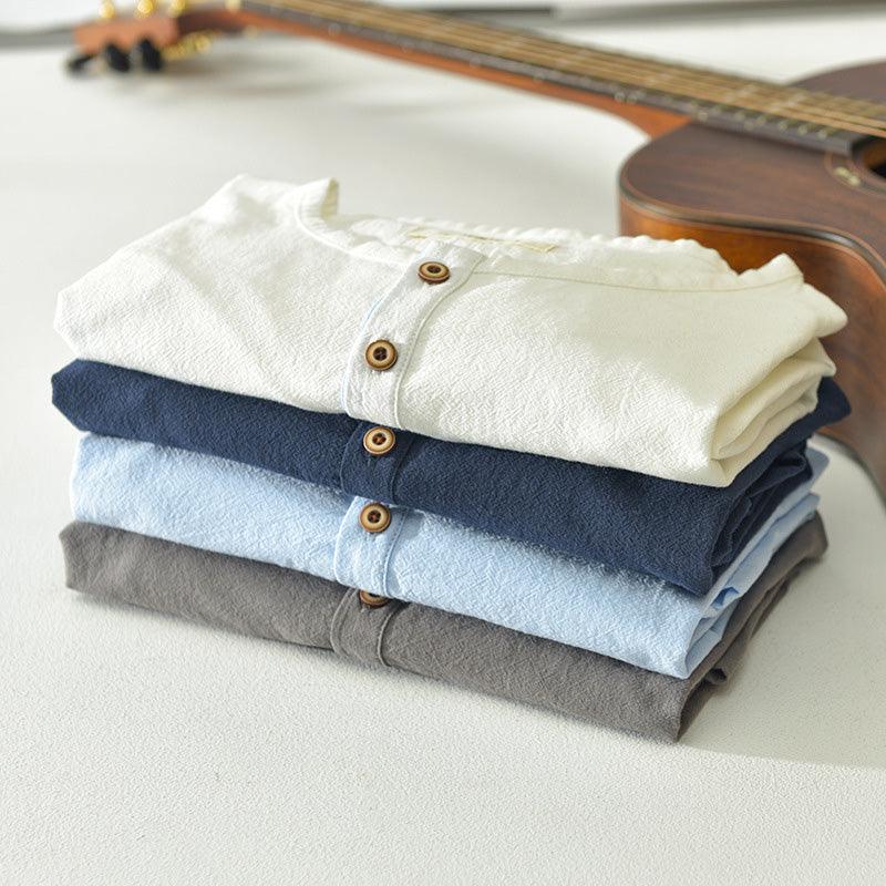 Men's Short Sleeve Henley Shirt Lightweight Cotton Casual Fit