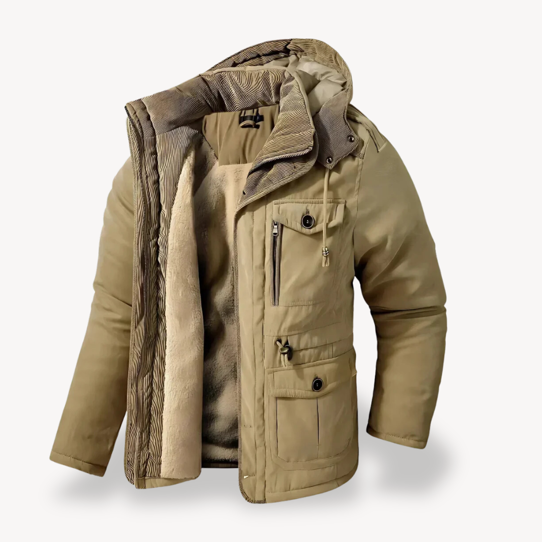 Men's Waterproof Fur-Lined Winter Parka