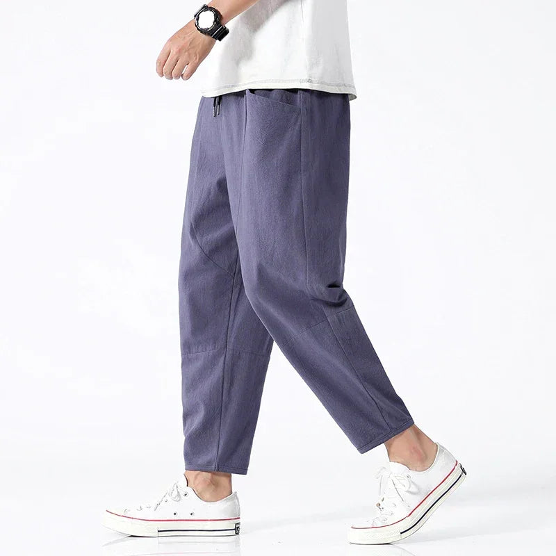 Women's Cropped Pants Linen