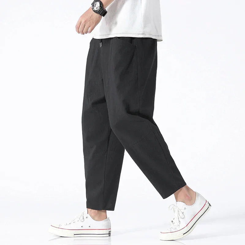 Women's Cropped Pants Linen