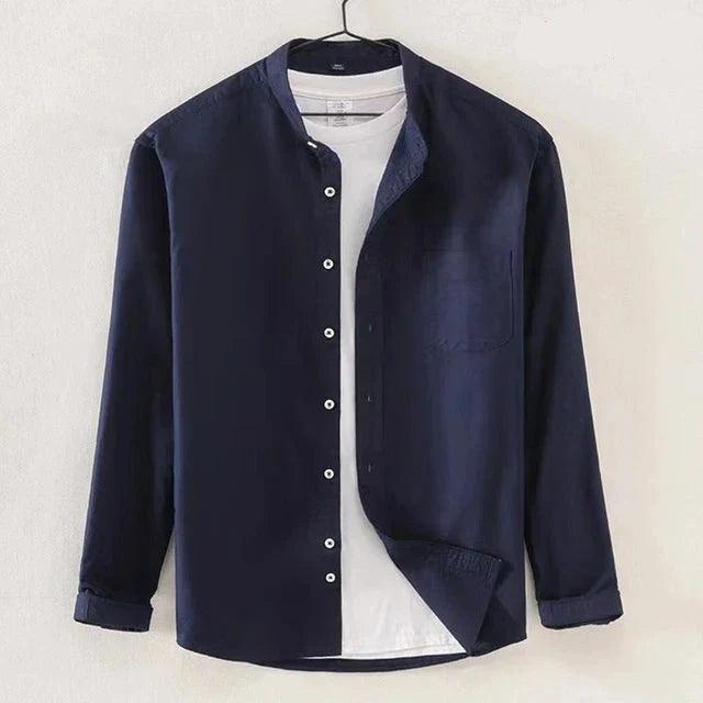 Men's Dress Shirt High Collar Modern Fit