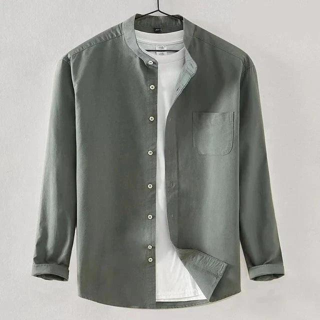 Men's Dress Shirt High Collar Modern Fit