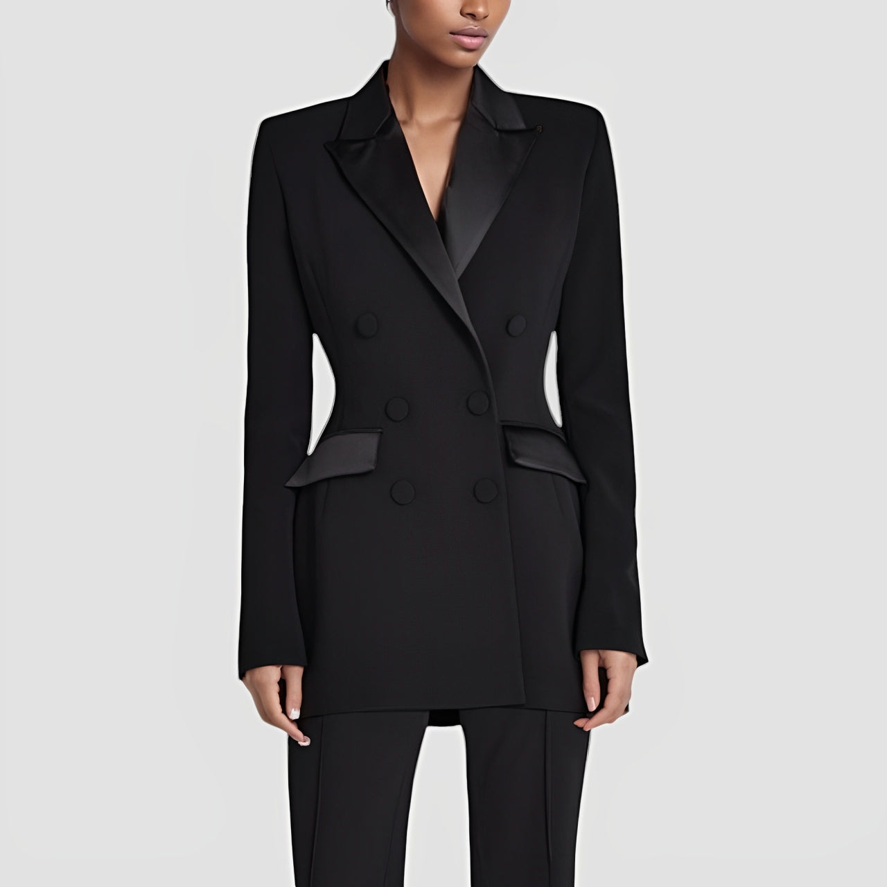 Women's Blazer Dress Double Breasted with Pocket Details