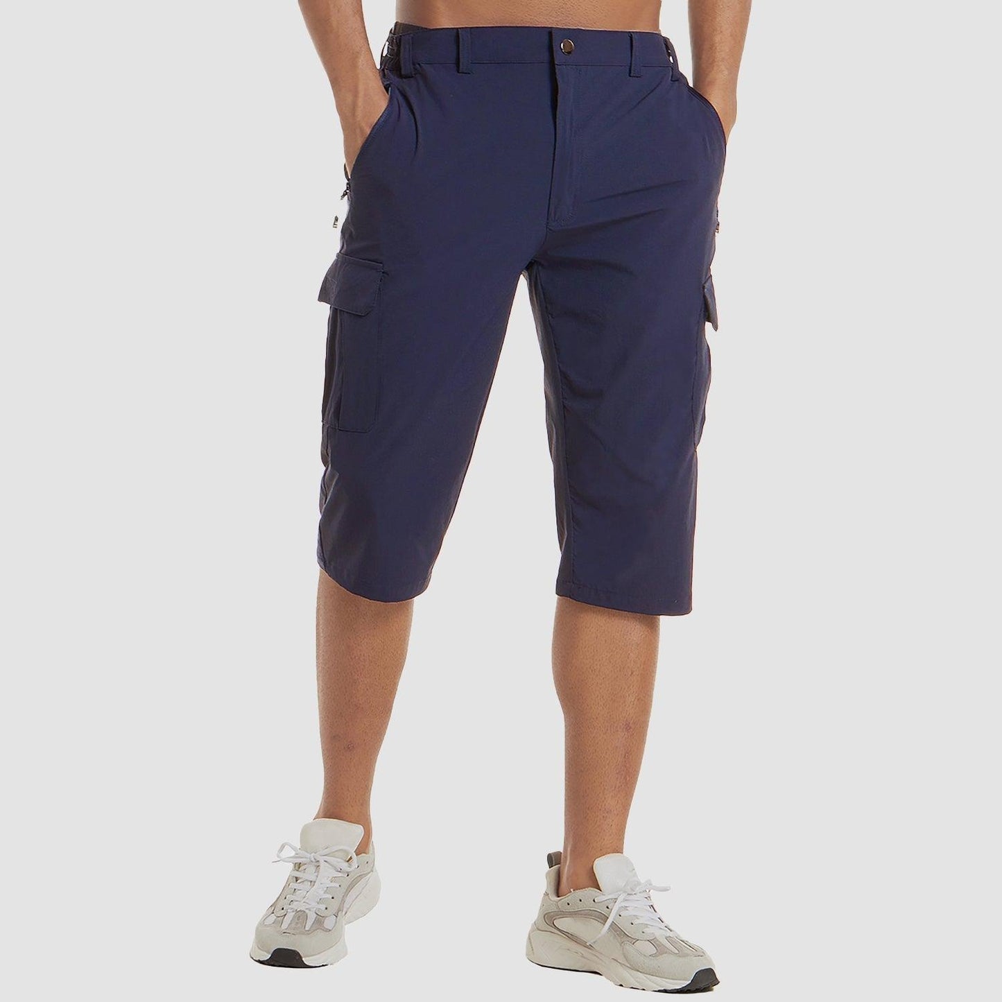 Men's Walking Shorts with Multifunctional Pockets