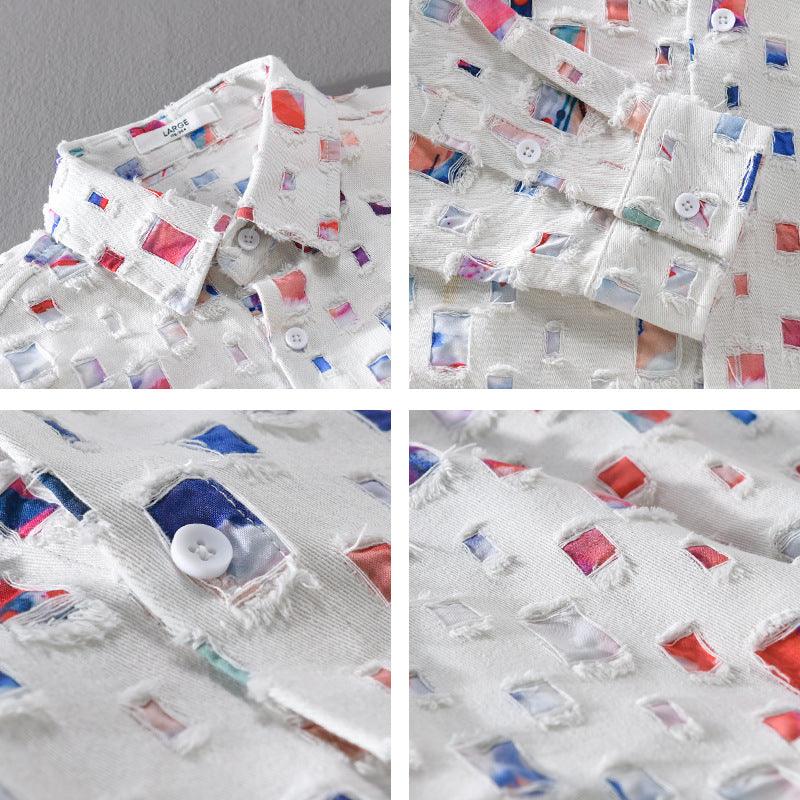 Men's Collared Shirt - Mosaic Print
