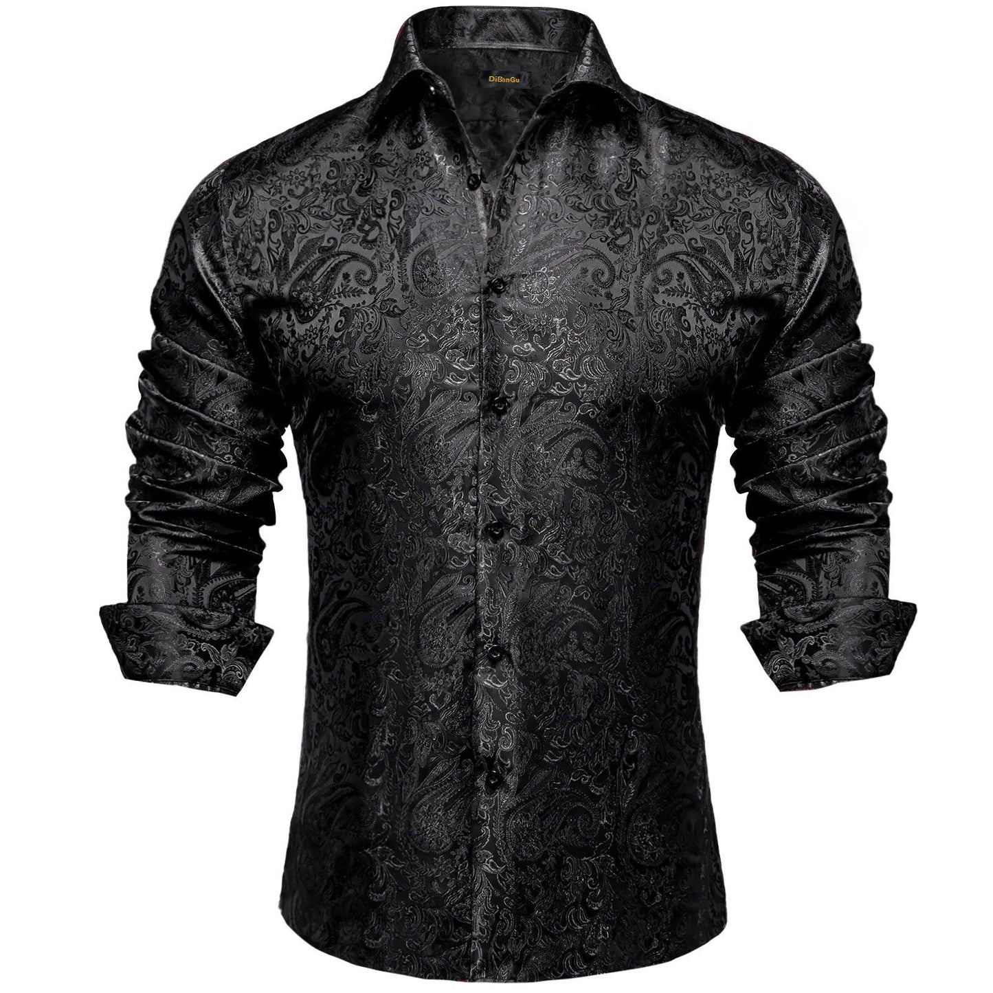 Men's Loose-Fit Shirt with Standing Collar