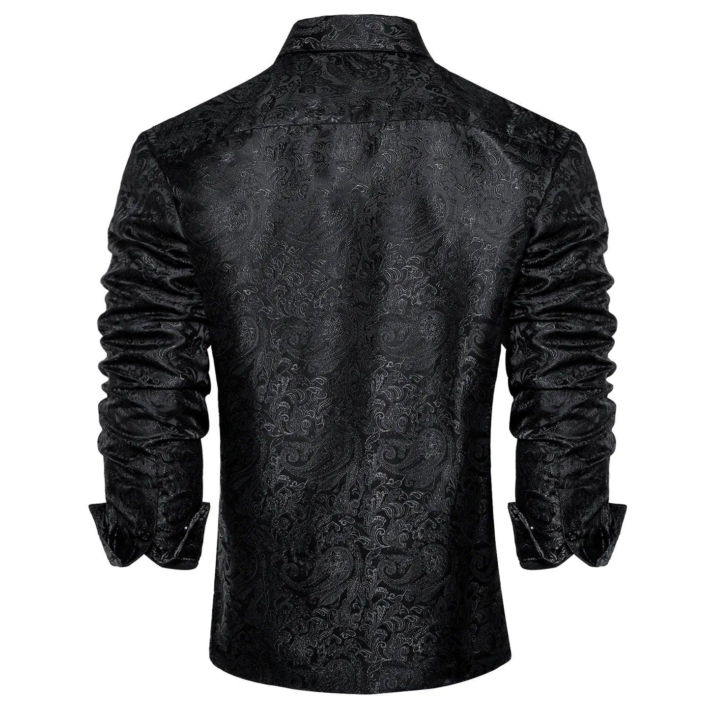 Men's Loose-Fit Shirt with Standing Collar