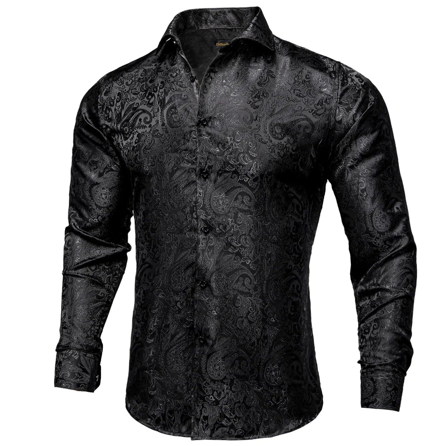 Men's Loose-Fit Shirt with Standing Collar