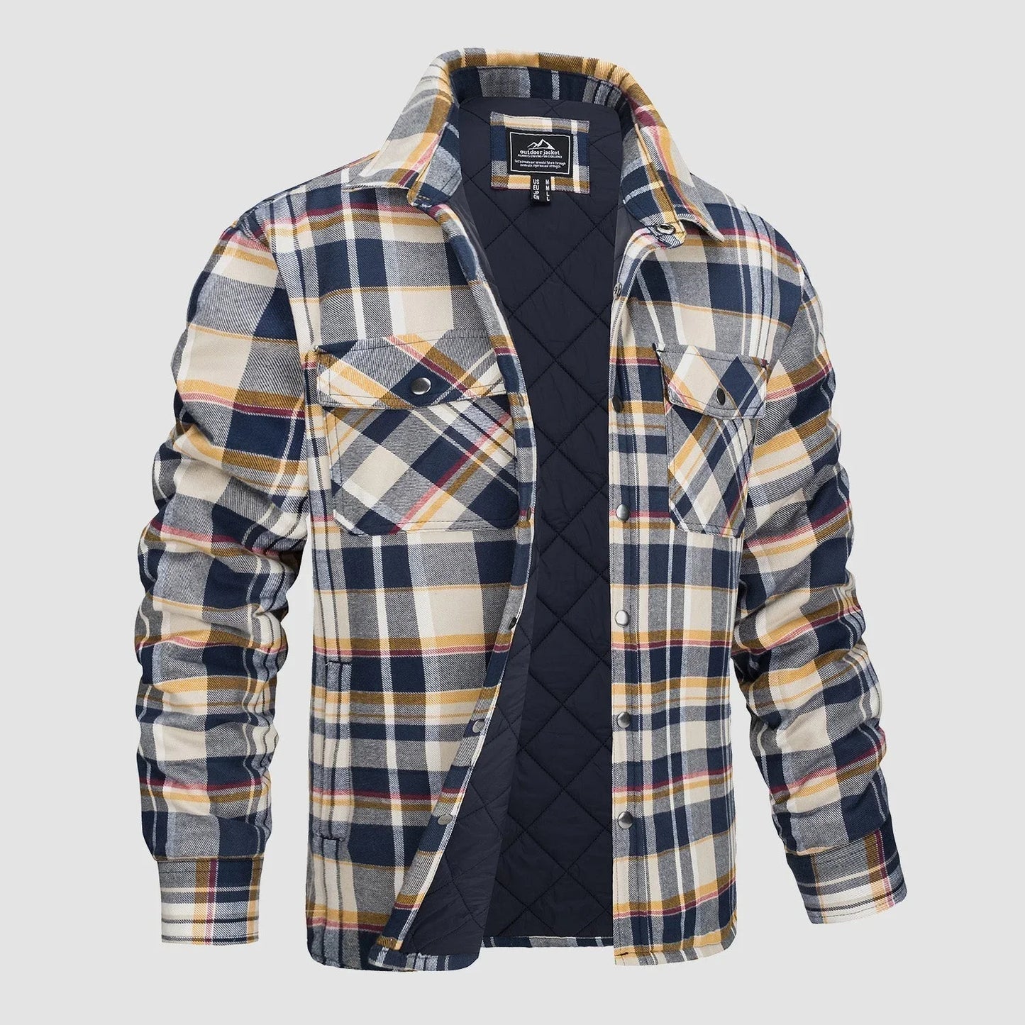 Men's Casual Flannel Shirt Thick Fabric Timeless Style