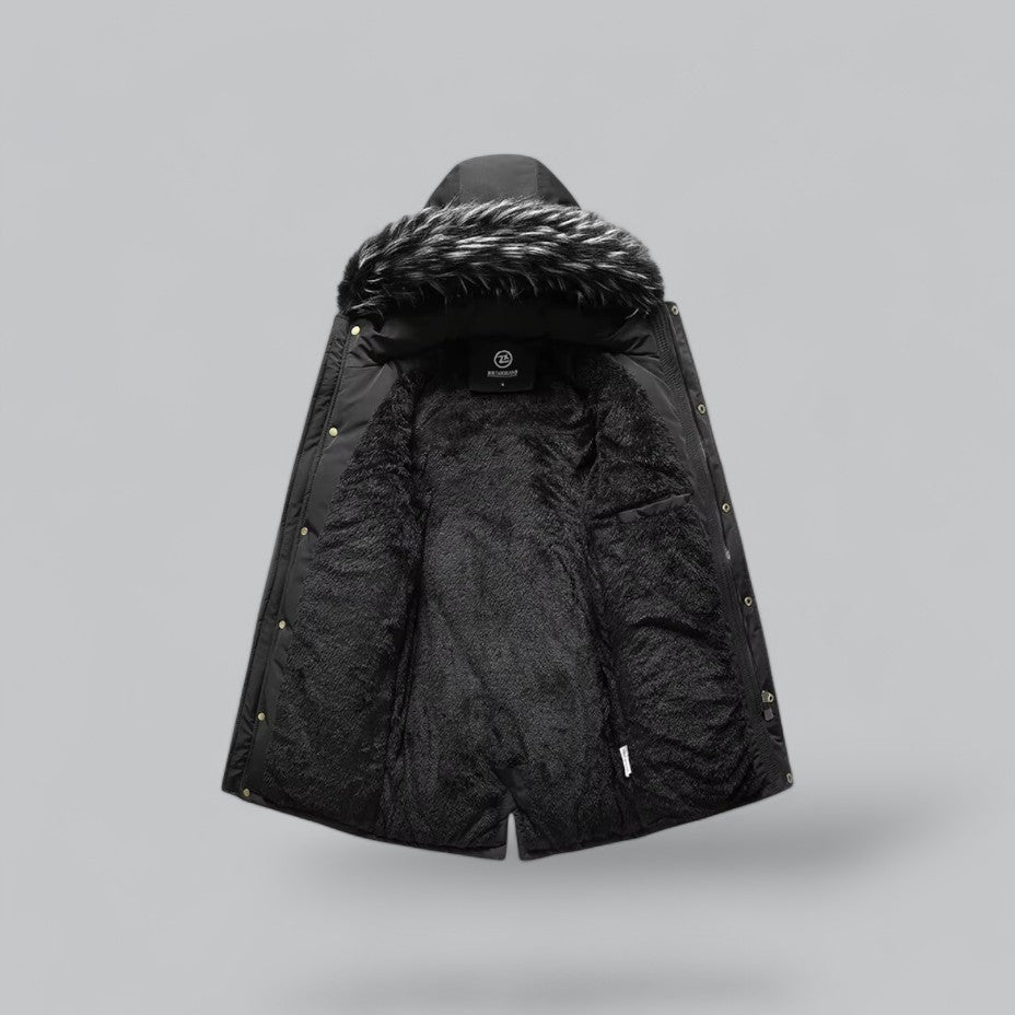 Men's Fur-Lined Parka Jacket