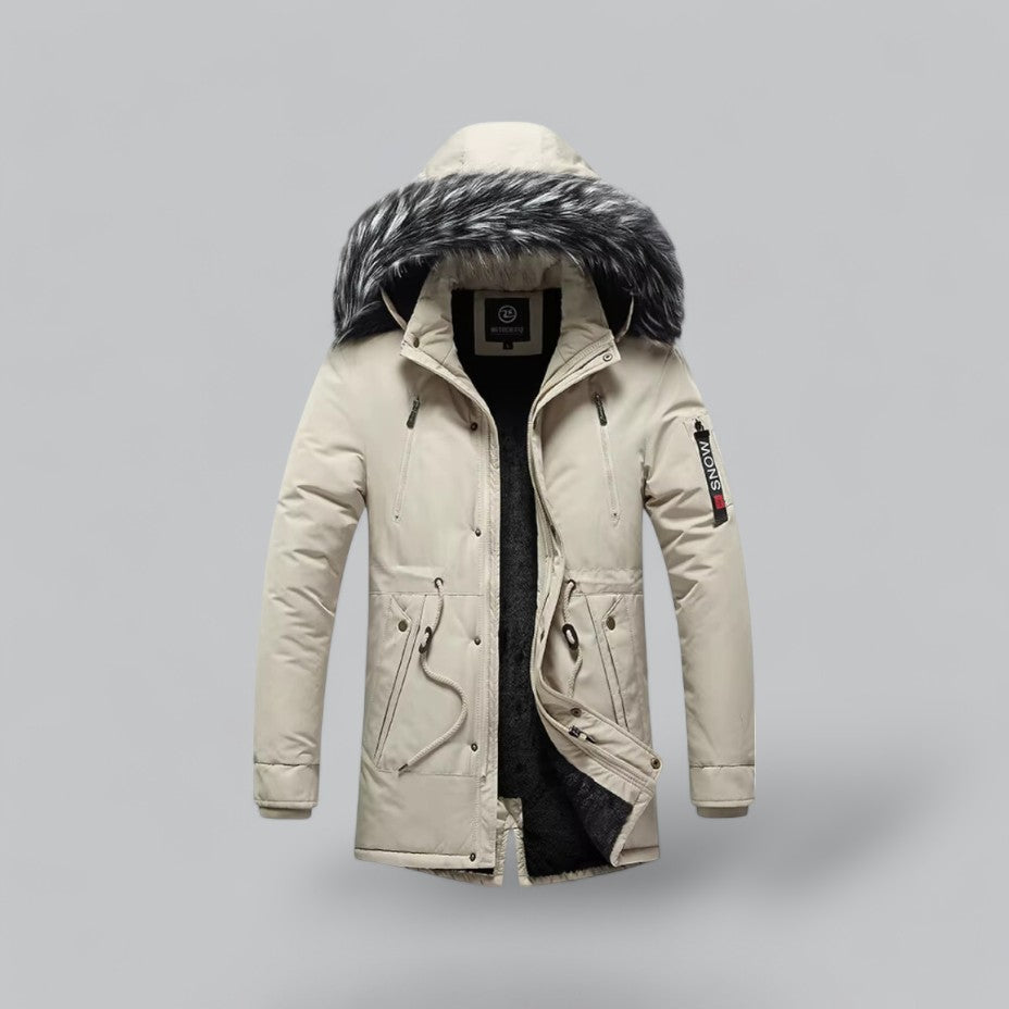Men's Fur-Lined Parka Jacket