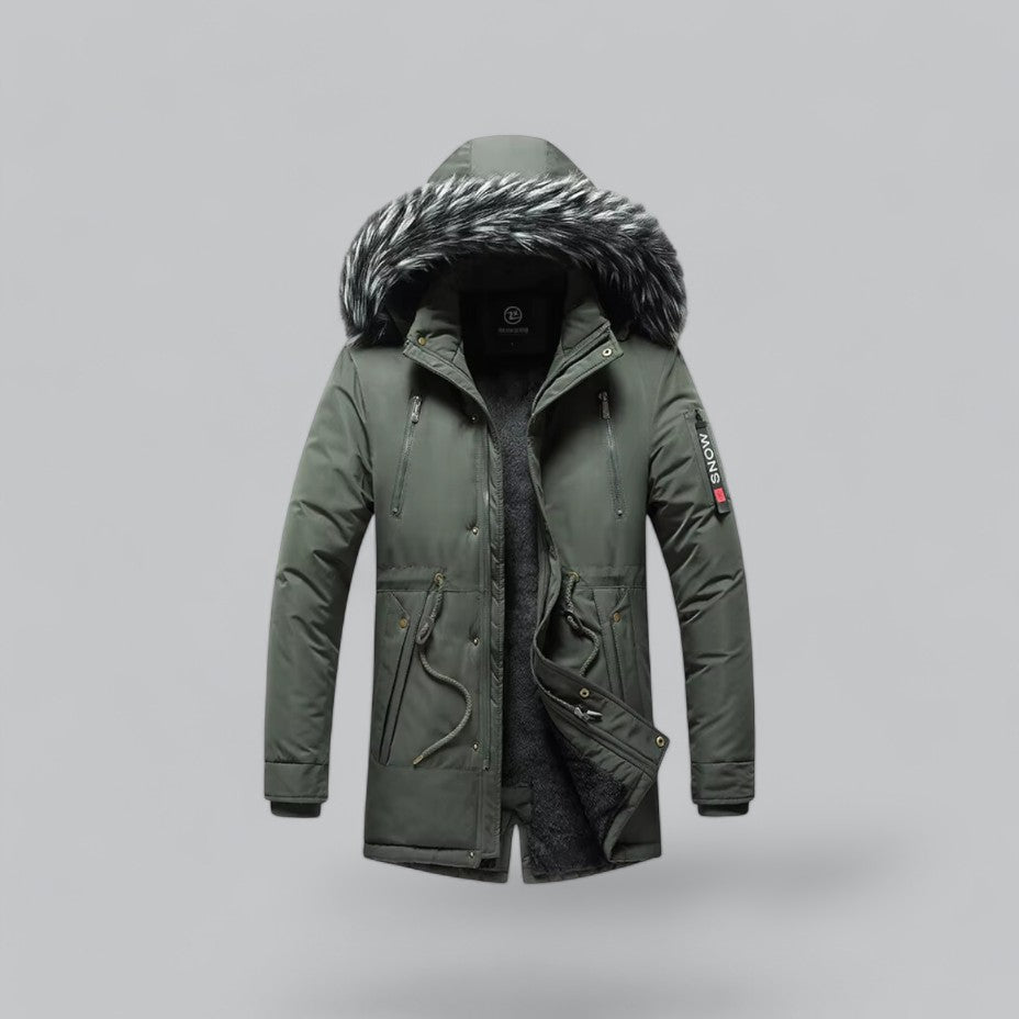 Men's Fur-Lined Parka Jacket