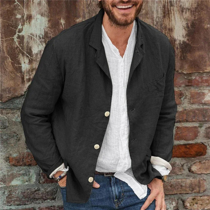 Men's Linen Blazer Lightweight & Breathable
