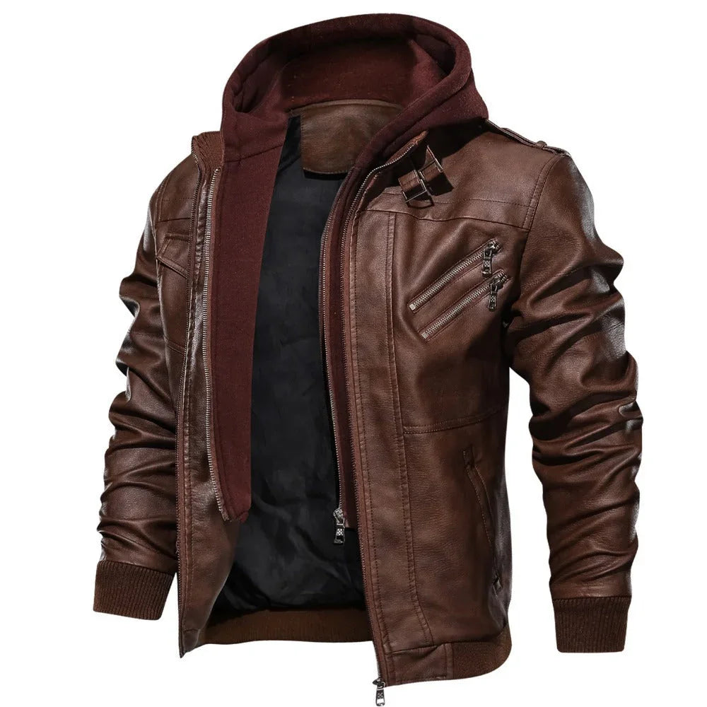 Men's Hooded Zipper Jacket Loose Fit