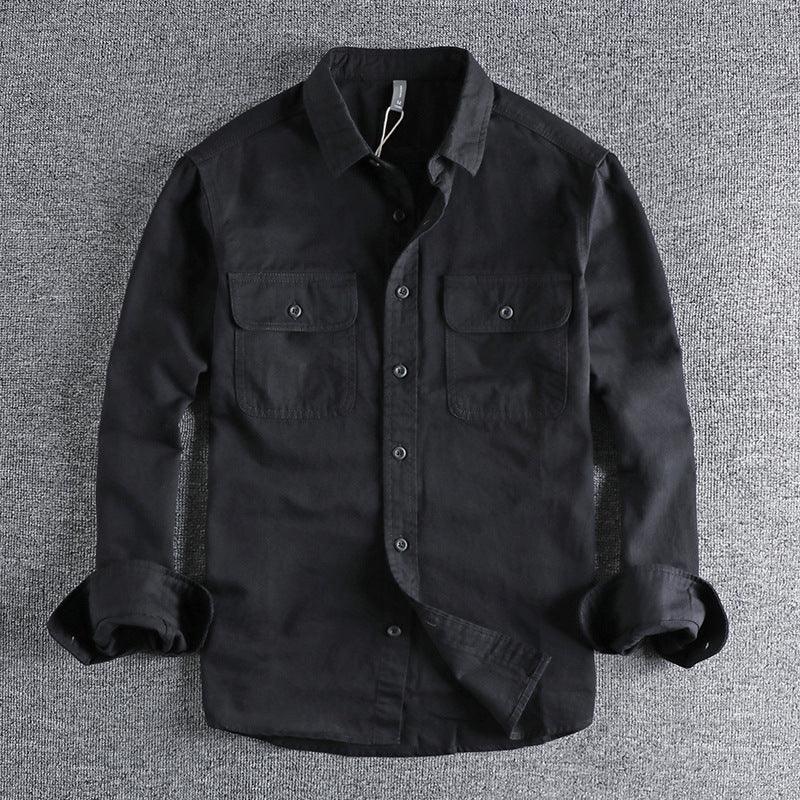 Men's Long Sleeve Work Shirt Solid Color