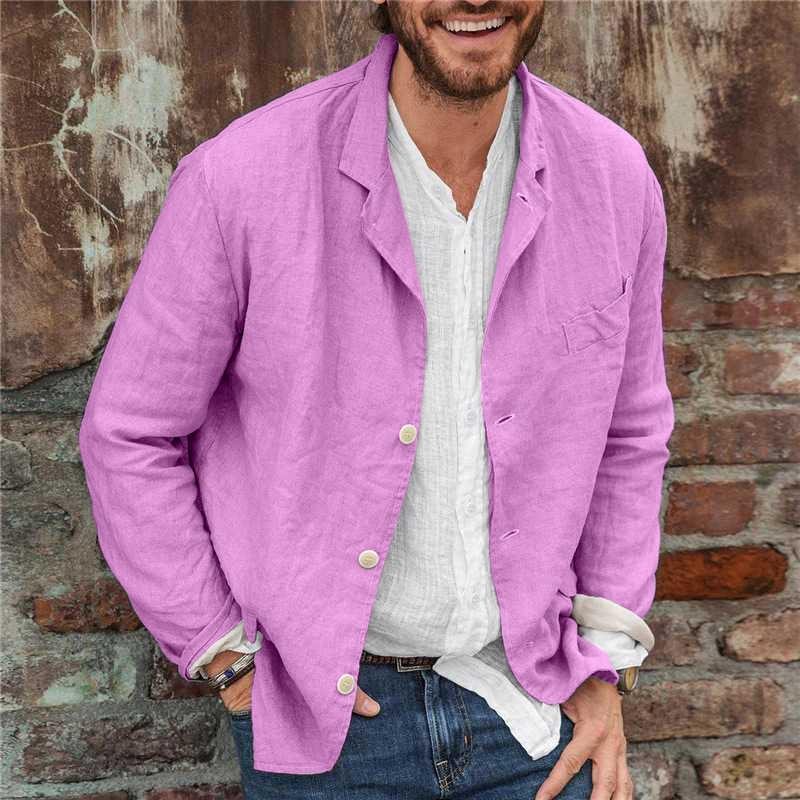 Men's Linen Blazer Lightweight & Breathable