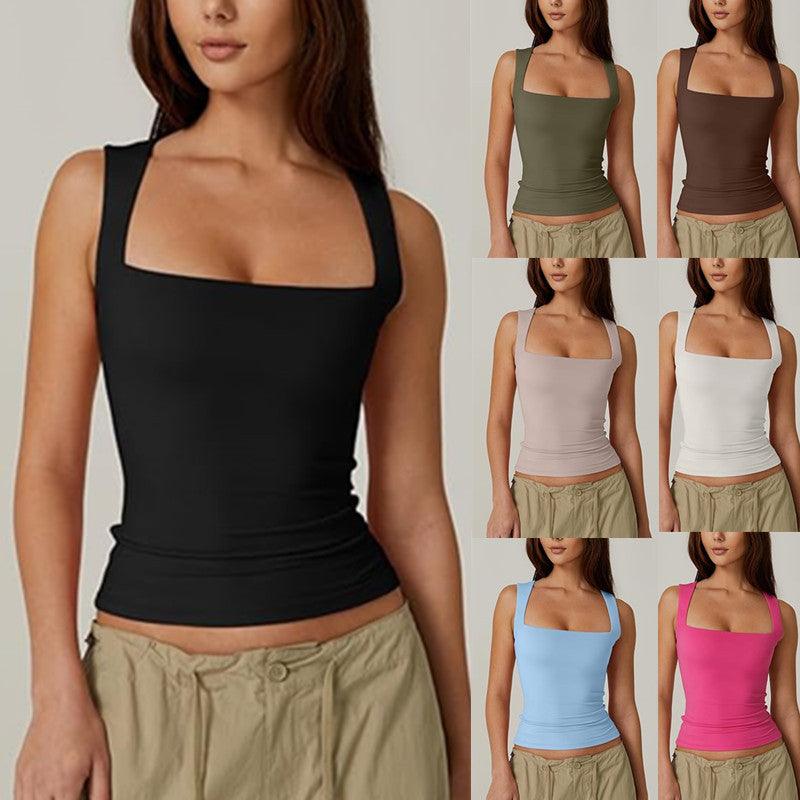 Women's Square Neck Tank Top Cotton