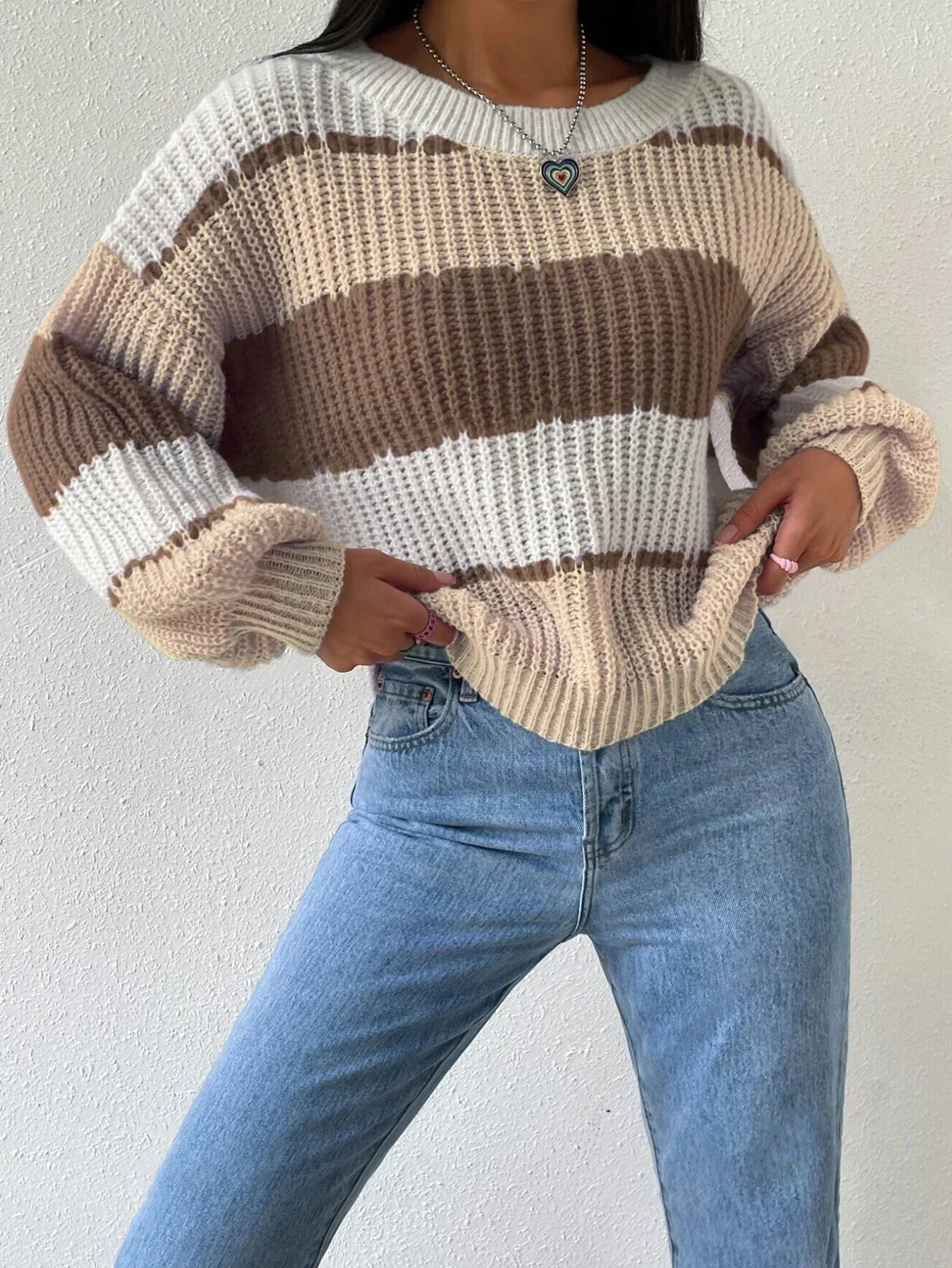 Women's Chunky Knit Oversized Pullover Sweater