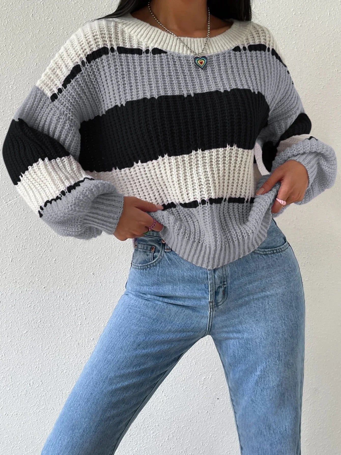 Women's Chunky Knit Oversized Pullover Sweater