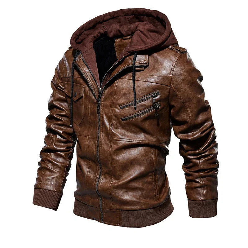 Men's Hooded Zipper Jacket Loose Fit