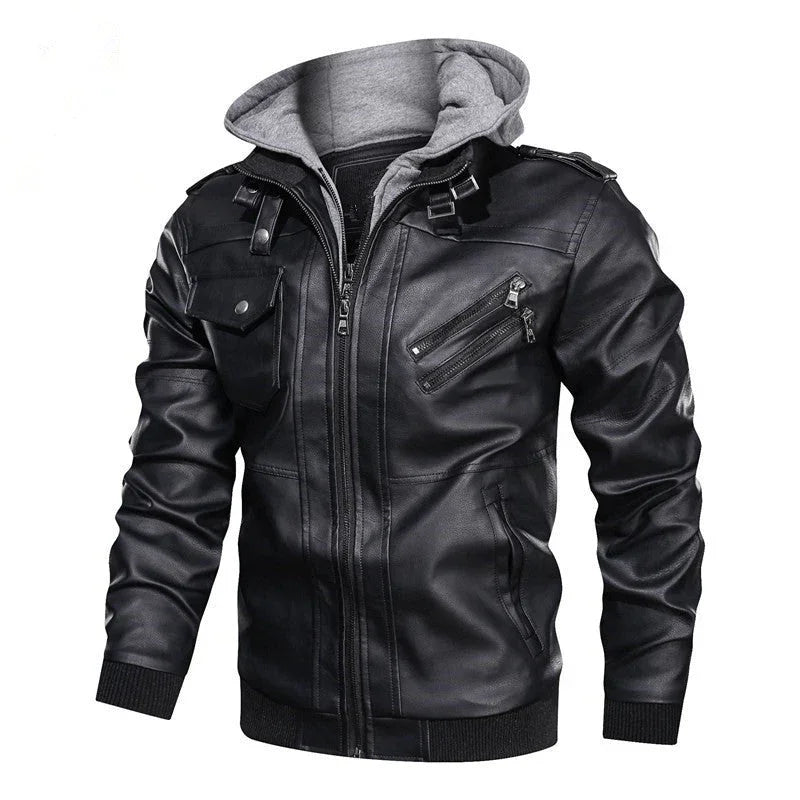 Men's Hooded Zipper Jacket Loose Fit