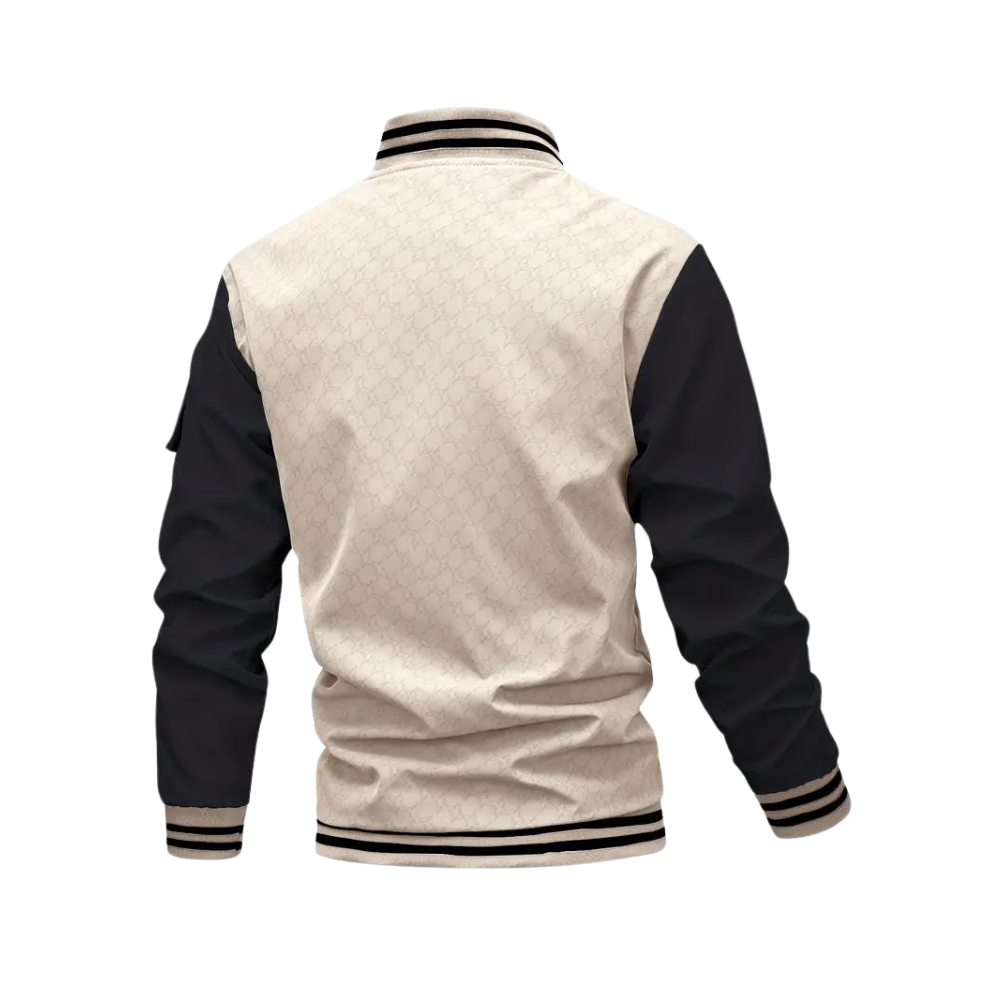 Men’s Bomber Jacket Regular Fit Zipper Front Ribbed Trim