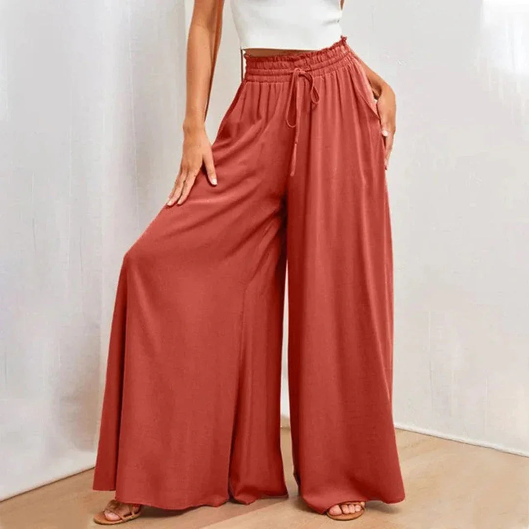 Women's High Waist Maxi Skirt with Pockets - Lightweight Flowing Design