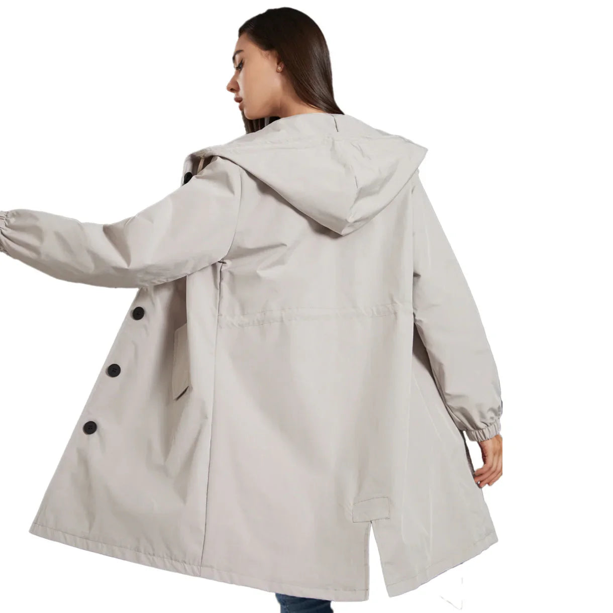 Women's Waterproof Hooded Rain Jacket for Outdoor Activities