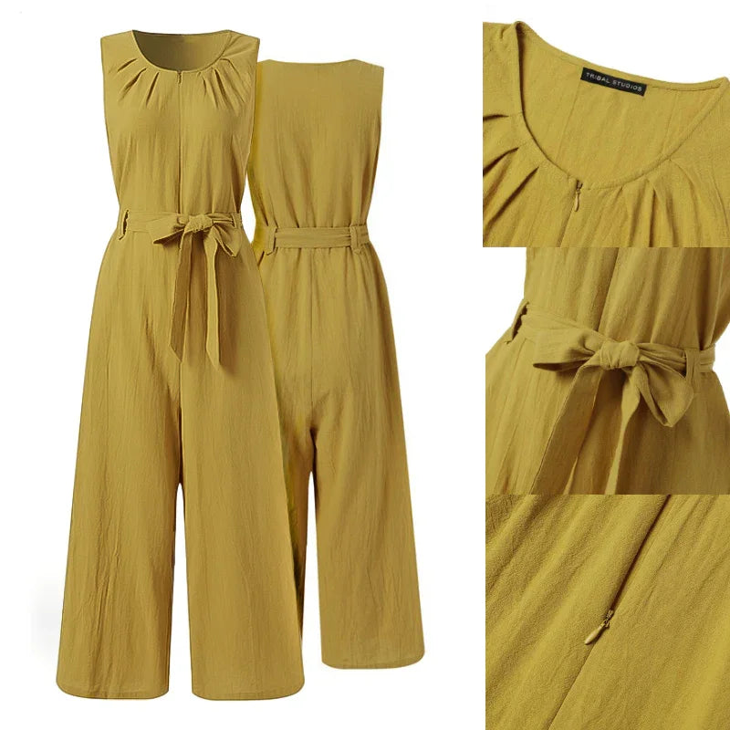 Women's Wide Leg Casual Jumpsuit