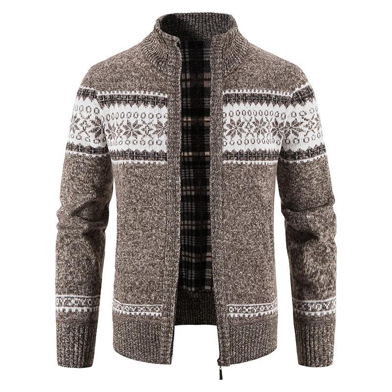 Nordek Knit Fleece Cardigan | Winter Business Casual Wool-Blend Sweater Coat for Men - northernnomad