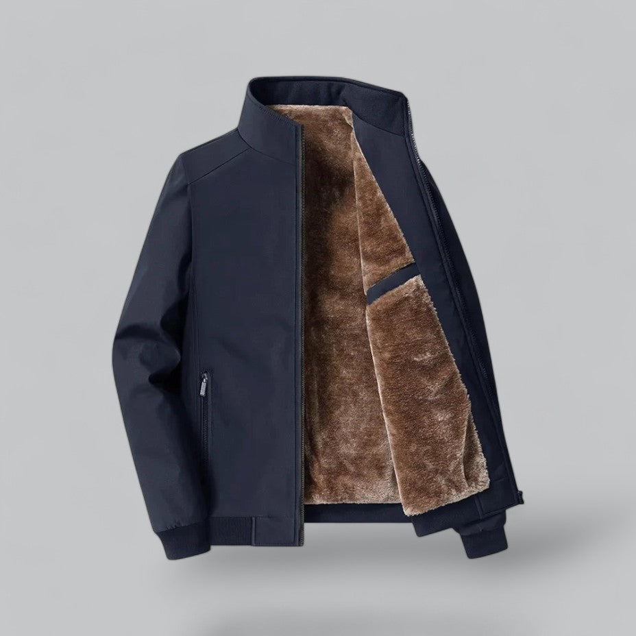 Men’s Wool Coat Fleece-Lined