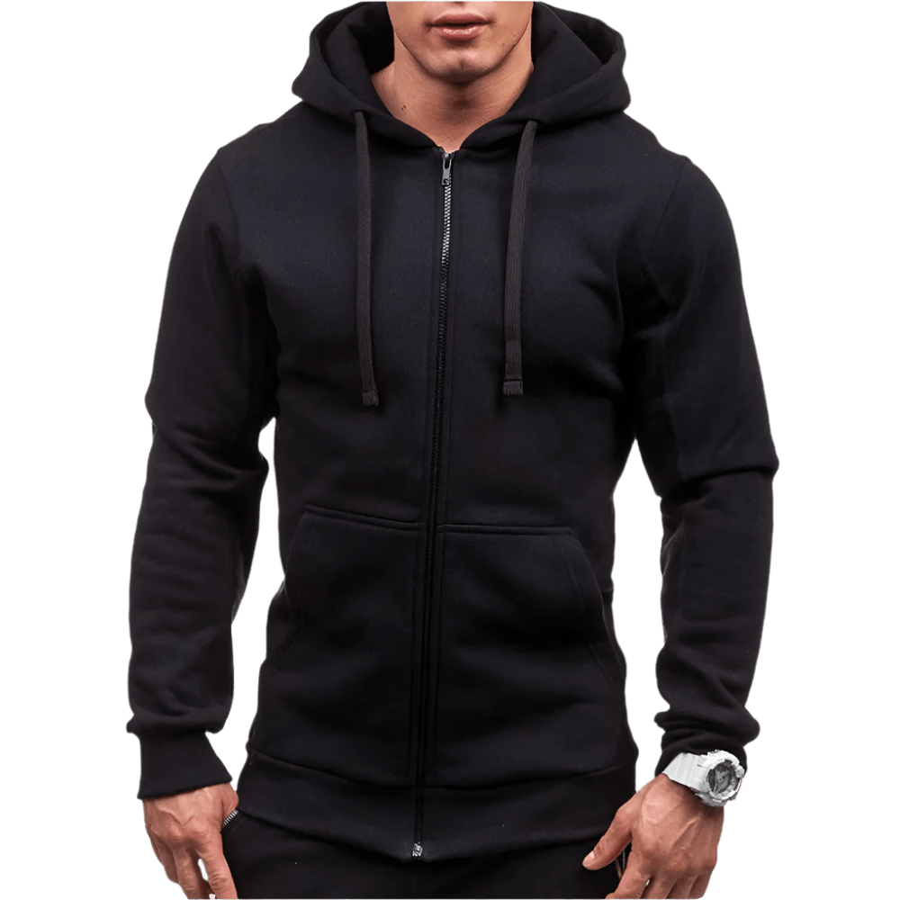 Karnix Zip Hoodie Jacket | Lightweight Solid Color Hooded Sweatshirt for Men - northernnomad