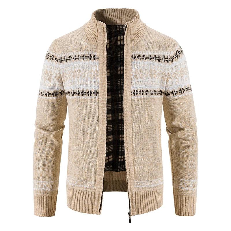 Nordek Knit Fleece Cardigan | Winter Business Casual Wool-Blend Sweater Coat for Men - northernnomad