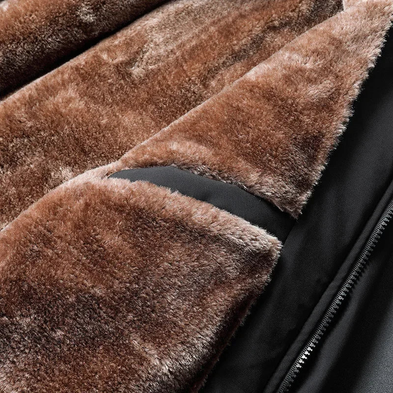 Men’s Wool Coat Fleece-Lined