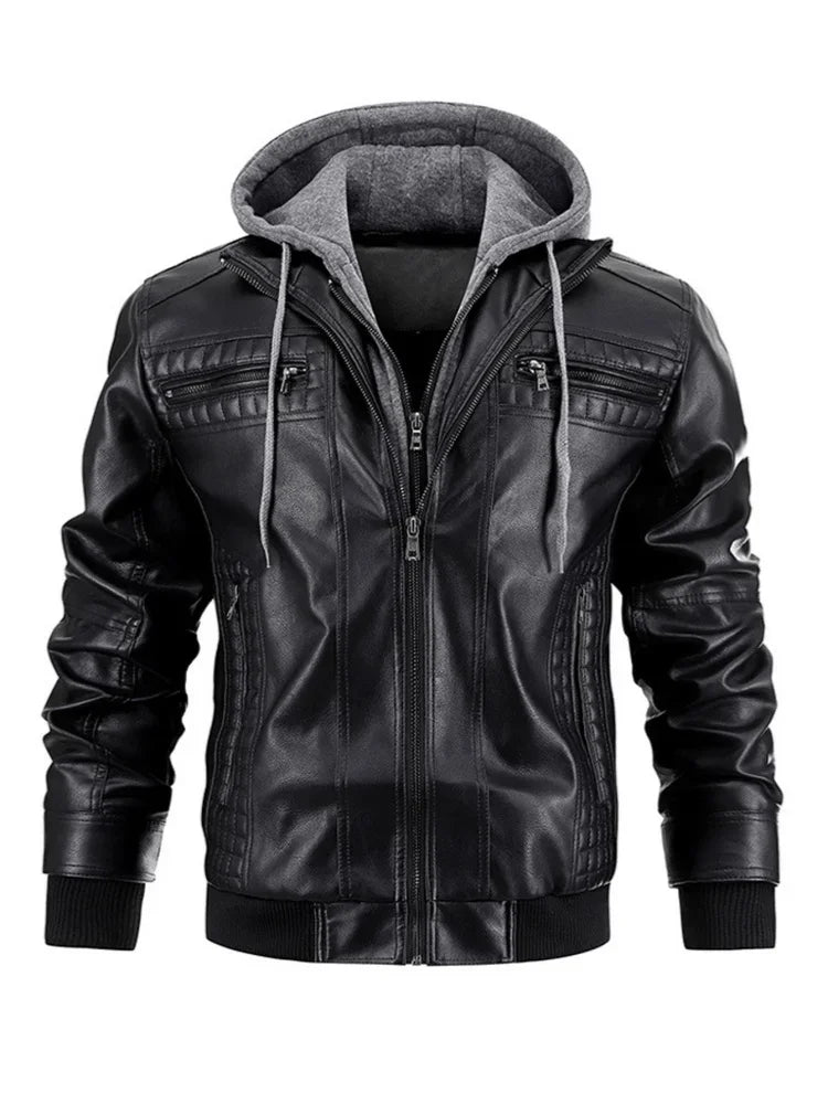 Men's Jacket Detachable Hooded Design