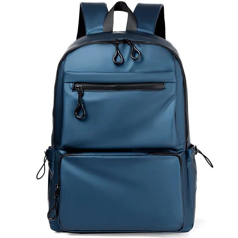 14-Inch Large Capacity PU Leather Backpack for Men & Women | Stylish Travel, School, and Casual Use