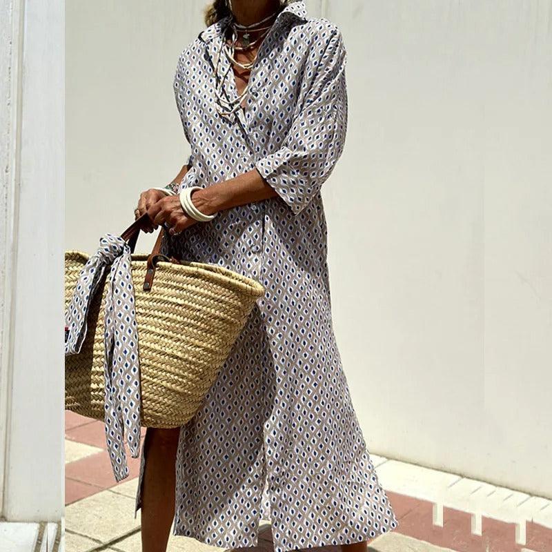 Women's Urban Shirt Dress Cotton