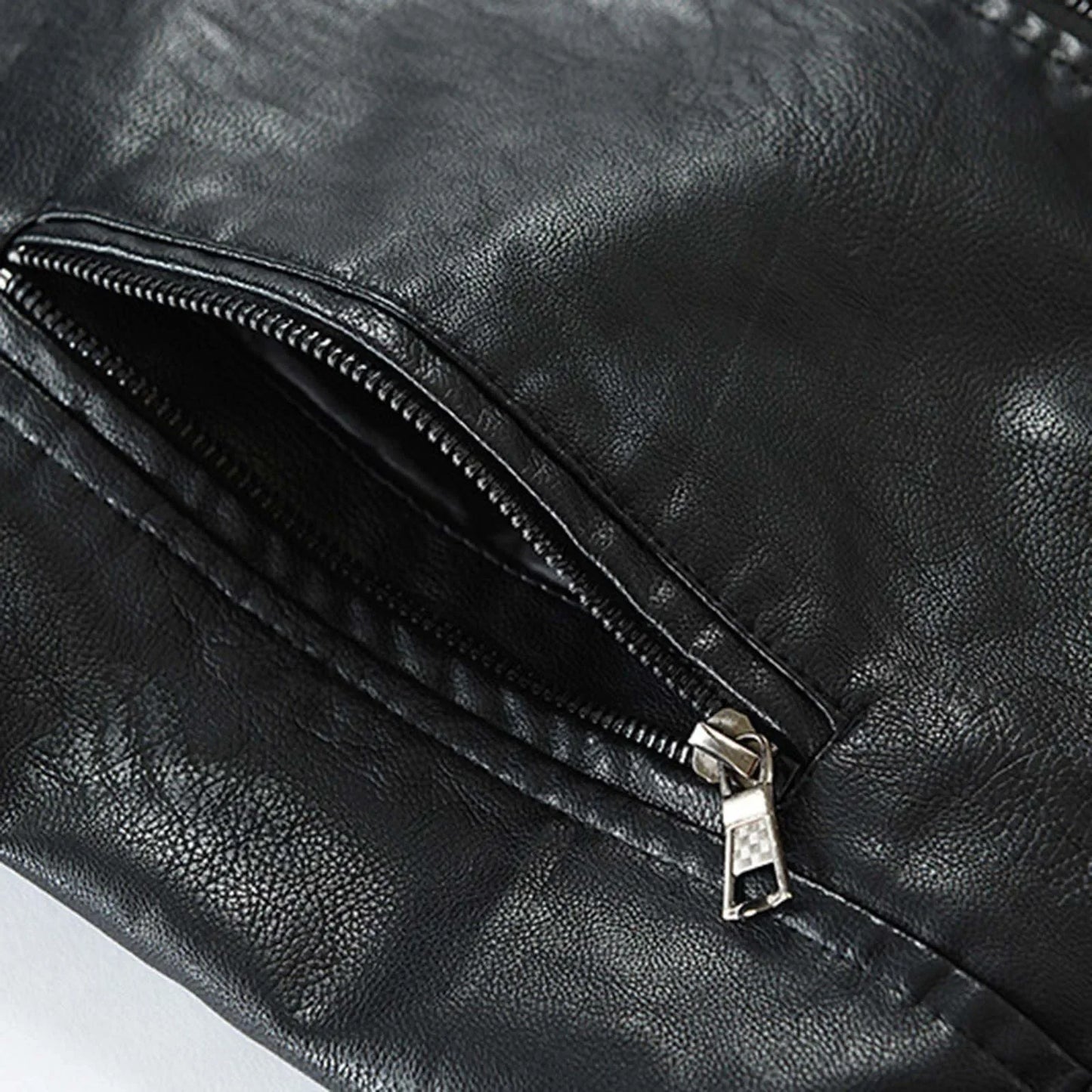 Men's Vintage PU Leather Windbreaker Jacket