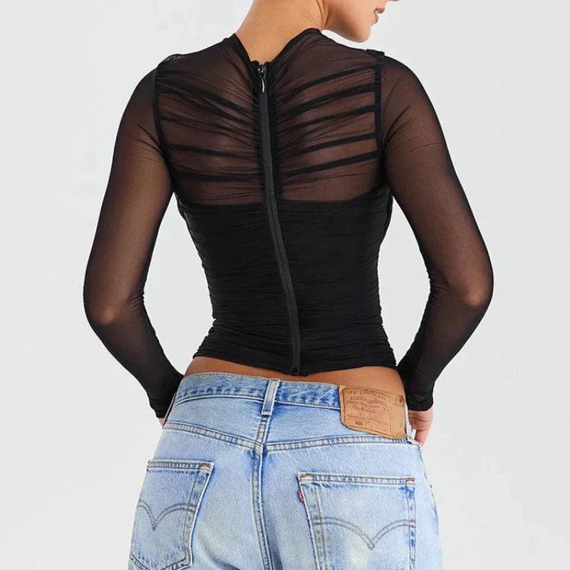 Women's Mesh Top Stylish Design