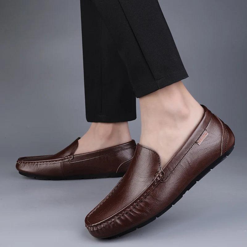 Vittorio Men's Italian Leather Loafers | Luxury Slip-On Moccasins - northernnomad