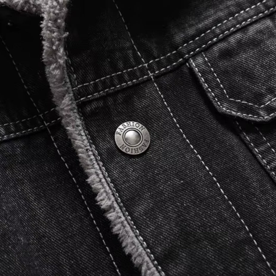 Men's Denim Jacket Fleece-Lined