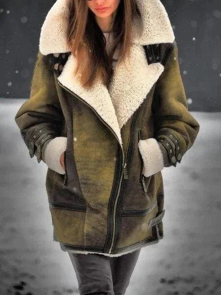 Women's Double Button Winter Trench Coat Elegant