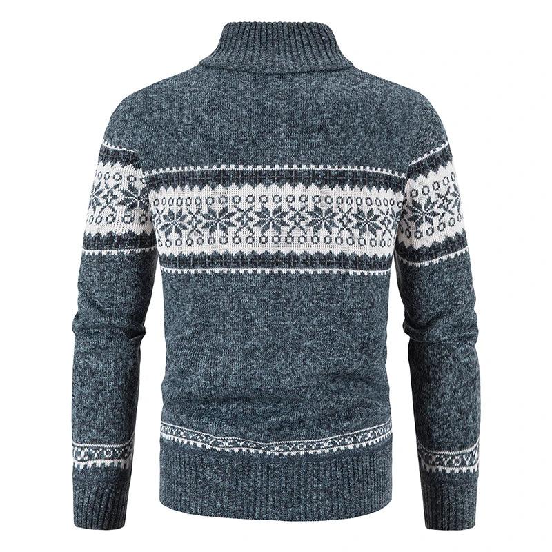 Nordek Knit Fleece Cardigan | Winter Business Casual Wool-Blend Sweater Coat for Men - northernnomad