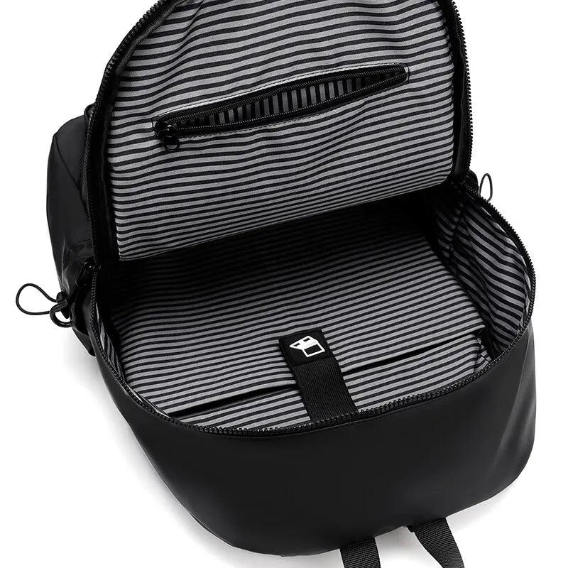 14-Inch Large Capacity PU Leather Backpack for Men & Women | Stylish Travel, School, and Casual Use