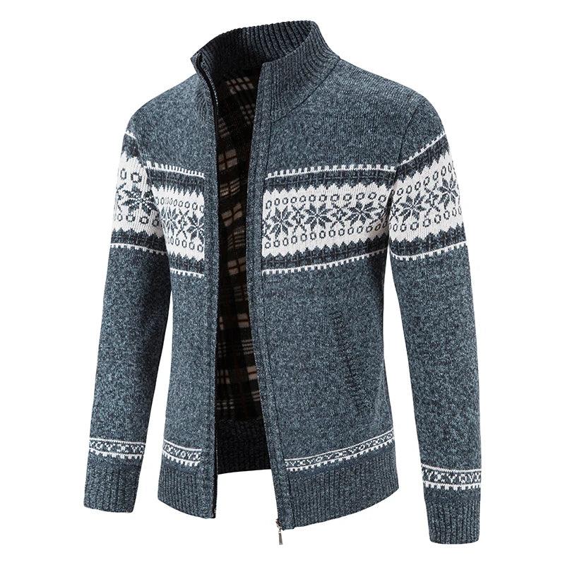 Nordek Knit Fleece Cardigan | Winter Business Casual Wool-Blend Sweater Coat for Men - northernnomad