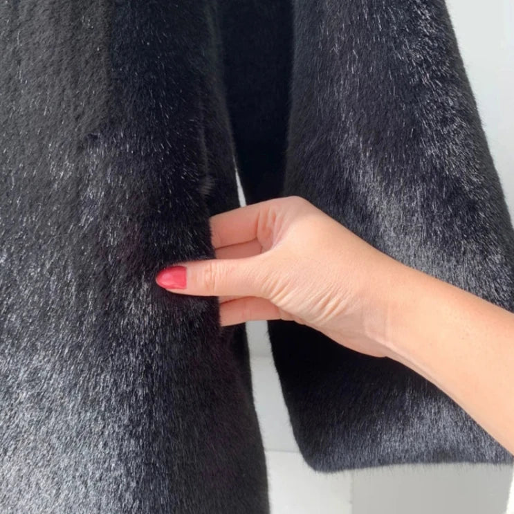 Women's Faux Fur Long Coat Luxury