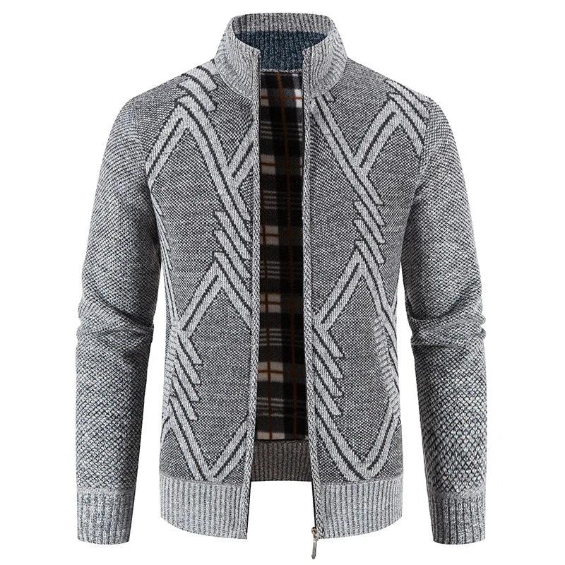 Nordek Knit Fleece Cardigan | Winter Business Casual Wool-Blend Sweater Coat for Men - northernnomad